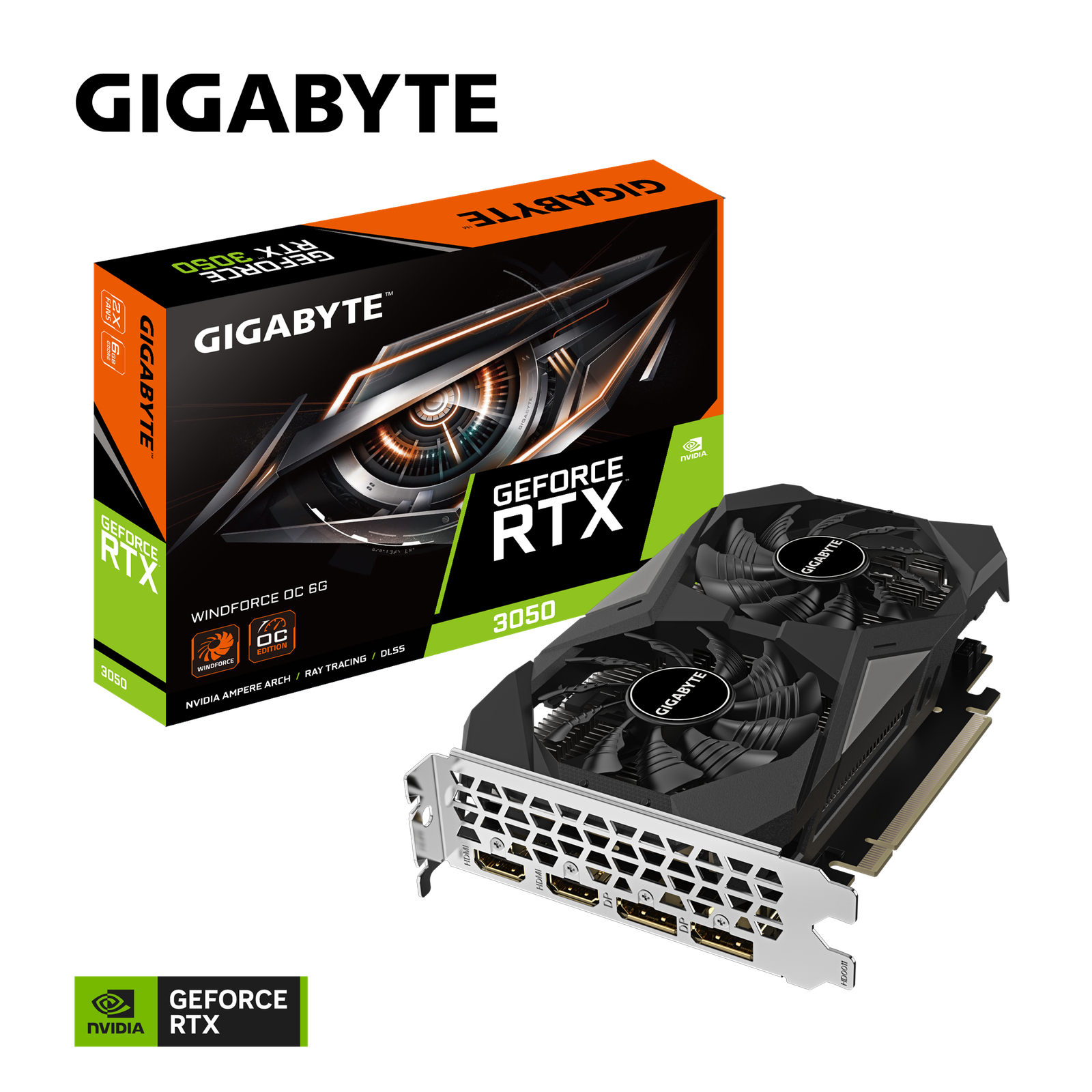 GIGABYTE GeForce RTX 3050 WindForce OC 6GB Nvidia Graphic Card - Image 1
