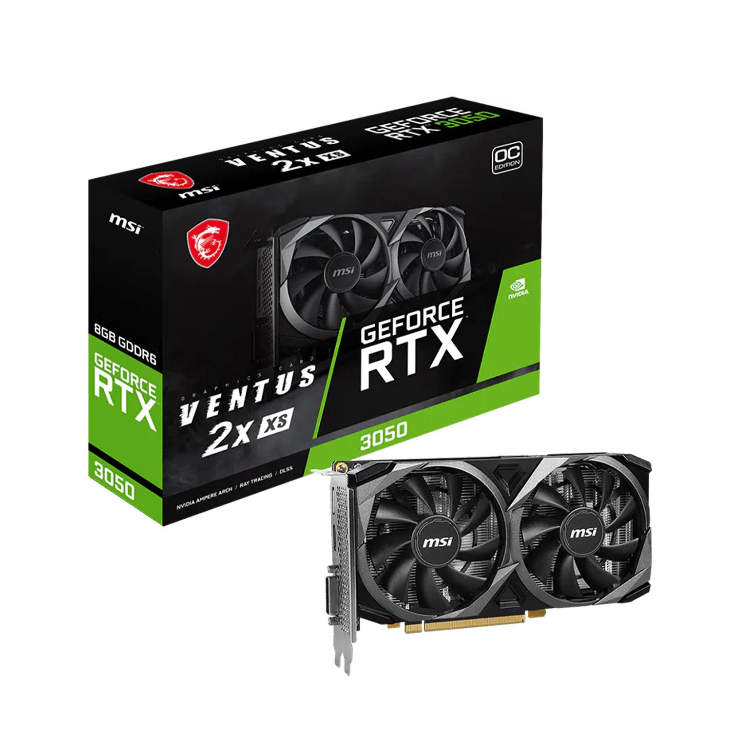 MSI GeForce RTX 3050 Ventus 2X XS OC 8GB Nvidia Graphic Card - Image 1
