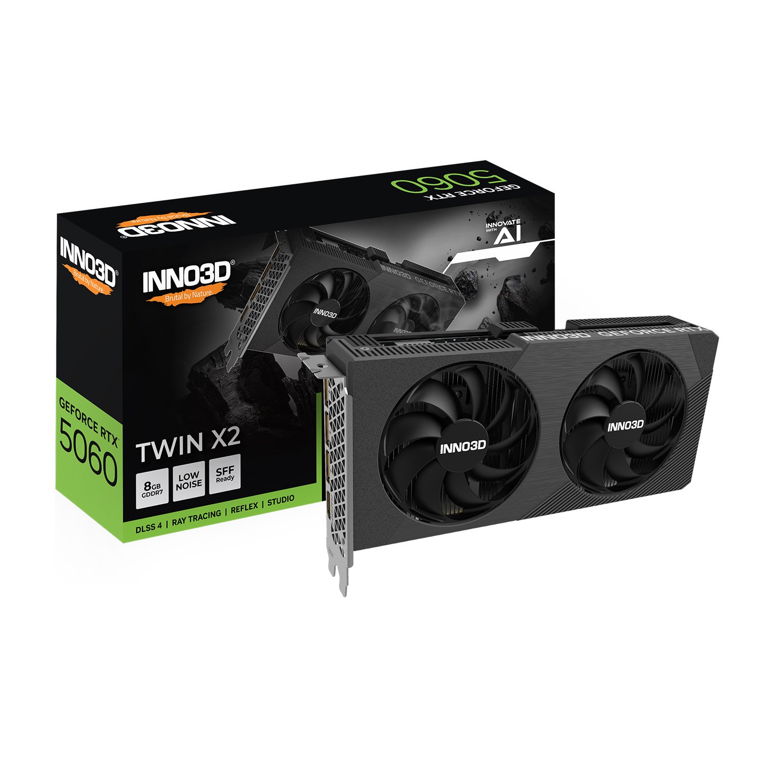 INNO3D RTX 5060 Twin X2 SFF 8GB GDDR7 Graphics Card - Image 1